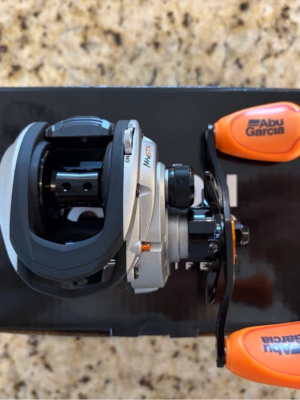 Abu Garcia MAX STX Silver and Orange Left Bait caster fishing Reel - Picture 3 of 6